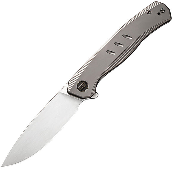 We Knife Seer Framelock LTD Gray Titanium Folding CPM-20CV Pocket Knife 200153