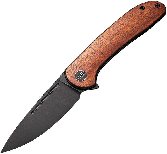 We Knife Saakshi Linerlock Cuibourtia Wood Folding CPM-20CV Pocket Knife 20020C3