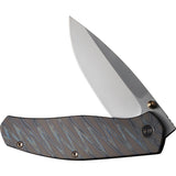 We Knife Esprit Framelock Flamed Titanium Folding CPM-20CV Pocket Knife 20025BB