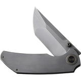We Knife Thug XL Framelock Gray Titanium Folding CPM-20CV Pocket Knife 20028D1