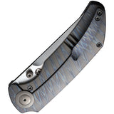 We Knife Thug XL Framelock Tiger Stripe Titanium Folding CPM-20CV Knife 20028D2