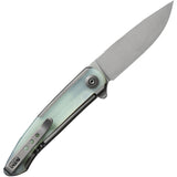We Knife Smooth Sentinel Framelock Titanium/Jade G10 Folding 20CV Knife 200432