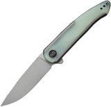 We Knife Smooth Sentinel Framelock Titanium/Jade G10 Folding 20CV Knife 200432