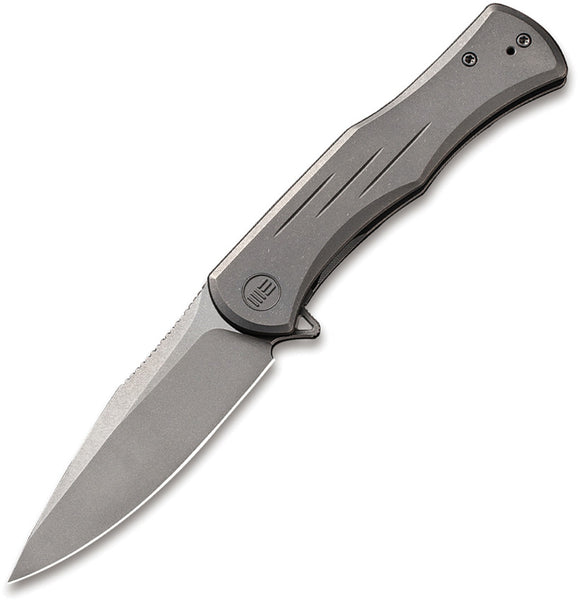 We Knife Primoris Framelock Gray Titanium Folding CPM-20CV Pocket Knife 20047A1