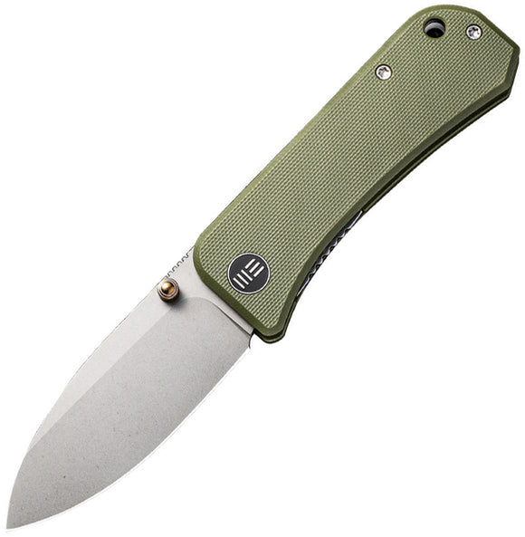 We Knife Banter Linerlock Green G10 Folding S35VN Spear Pt Pocket Knife 2004D