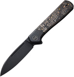 We Knife Soothsayer Titanium with Copper Foil Carbon Fiber Inlay Folding Knife   OPEN BOX