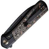 We Knife Soothsayer Titanium with Copper Foil Carbon Fiber Inlay Folding Knife   OPEN BOX