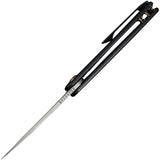 We Knife Shakan Pocket Knife Black & Blue Titanium Folding 20CV Blade 20052B1
