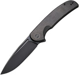 We Knife Beacon Framelock Black Titanium Folding CPM-20CV Pocket Knife 20061B3