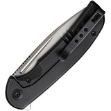 We Knife Beacon Framelock Black Titanium Folding CPM-20CV Pocket Knife   OPEN BOX