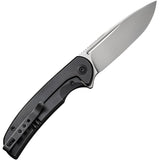 We Knife Beacon Framelock Black Titanium Folding CPM-20CV Pocket Knife 20061B4