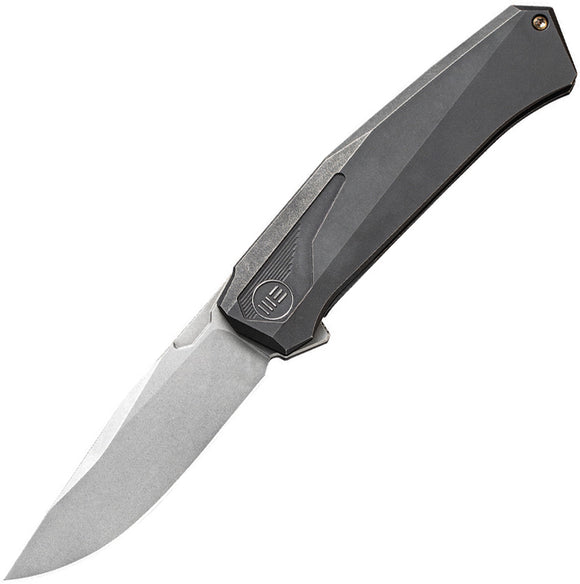 We Knife Co Ltd Gava Framelock Black Titanium Stonewashed CPM-20CV Folding Knife 2006b