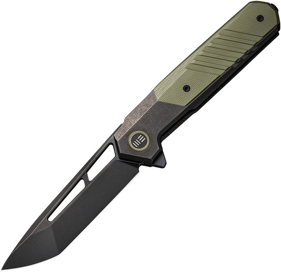 We Knife Co Ltd Arsenal Titanium + Green G10 Framelock G10 CPM20CV Black Folding Knife 200732