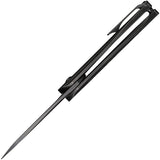 We Knife Black Void Opus Linerlock Black Titanium/CF Folding 20CV Knife 2010D