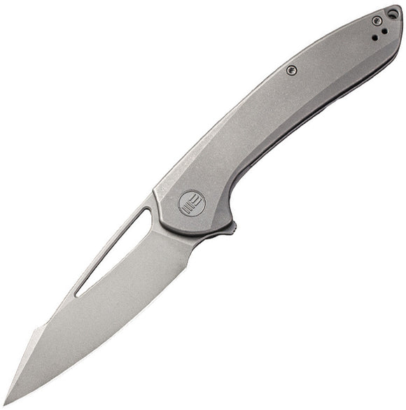 We Knife Co Ltd Fornix Gray Stonewashed Titanium Framelock CPM-20CV Folding Knife 2016a