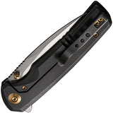 We Knife Subjugator Pocket Knife Framelock Black Titanium Folding 20CV 21014C2