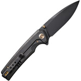 We Knife Subjugator Framelock Black Titanium Folding CPM-20CV Knife 21014C5