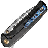 We Knife Subjugator Black Titanium Framelock Damascus Folding Knife 21014cds1