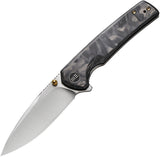 We Knife Subjugator Carbon Fiber + Titanium Framelock Folding Knife 21014d1