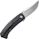 We Knife Shuddan Pocket Knife Framelock Black Titanium Folding CPM-20CV 210151