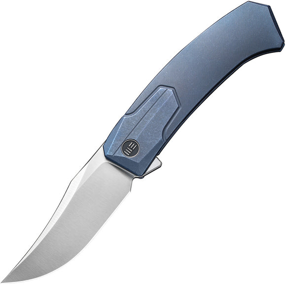 We Knife Shuddan Pocket Knife Framelock Blue Titanium Folding CPM-20CV 210152