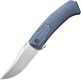 We Knife Shuddan Pocket Knife Framelock Blue Titanium Folding CPM-20CV 210152