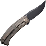 We Knife Shuddan Pocket Knife Framelock Bronze Titanium Folding CPM-20CV 210153