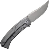 We Knife Shuddan Pocket Knife Framelock Gray Titanium Folding CPM-20CV 210154