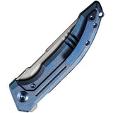 We Knife Quixotic Framelock Blue Titanium Folding CPM-20CV Pocket Knife 210163