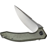 We Knife Quixotic Pocket Knife Framelock Green Titanium Folding CPM-20CV 210164