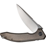 We Knife Quixotic Pocket Knife Framelock Bronze Titanium Folding CPM-20CV 210165