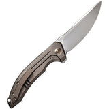 We Knife Quixotic Pocket Knife Framelock Bronze Titanium Folding CPM-20CV 210165