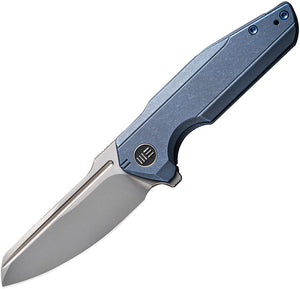 We Knife StarHawk Pocket Knife Framelock Blue Titanium Folding CPM-20CV 210174