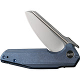 We Knife StarHawk Pocket Knife Framelock Blue Titanium Folding CPM-20CV 210174