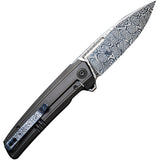 We Knife Speedster Pocket Knife Framelock Titanium Folding Damasteel 21021BDS1