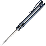 We Knife Culex Pockt Knife Button Lock Blue Titanium Folding CPM-20CV 21026B4