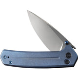 We Knife Culex Pockt Knife Button Lock Blue Titanium Folding CPM-20CV 21026B4