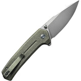 We Knife Culex Pocket Knife Button Lock Green Titanium Folding CPM-20CV 21026B5