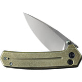 We Knife Culex Pocket Knife Button Lock Green Titanium Folding CPM-20CV 21026B5