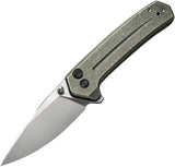 We Knife Culex Pocket Knife Button Lock Green Titanium Folding CPM-20CV 21026B5