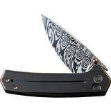 We Knife Culex Pocket Knife Button Lock Titanium Folding Damasteel 21026BDS1