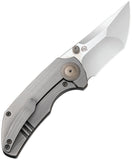 We Knife Thug Pocket Knife Framelock Gray Titanium Folding Satin CPM-20CV 2103A