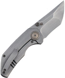 We Knife Thug Pocket Knife Framelock Gray Titanium Folding CPM-20CV Blade 2103B