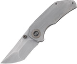 We Knife Thug Pocket Knife Framelock Gray Titanium Folding CPM-20CV Blade 2103B