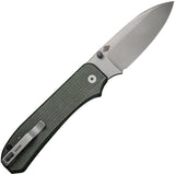 We Knife Big Banter Linerlock Green Micarta Folding CPM-20CV Pocket Knife 210452