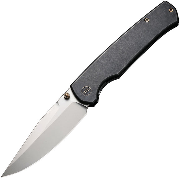 We Knife Evoke Framelock Black Titanium Folding CPM-20CV Pocket Knife 210461