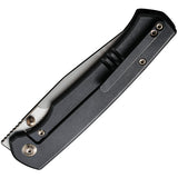 We Knife Evoke Framelock Black Titanium Folding CPM-20CV Pocket Knife 210461