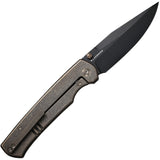 We Knife Evoke Framelock Bronze Titanium Folding CPM-20CV Pocket Knife 210462