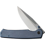 We Knife Evoke Framelock Blue Titanium Folding CPM-20CV Pocket Knife 210463
