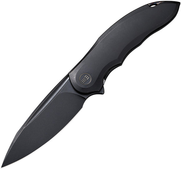 We Knife Makani Framelock Black Titanium Folding CPM-20CV Pocket Knife 210481